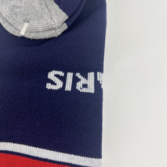 MENS New SOCCER SOCKS PARIS Logo 1 Sz Dark Blue Knee High Tall KEEPS FEET DRY! - Picture 5 of 7